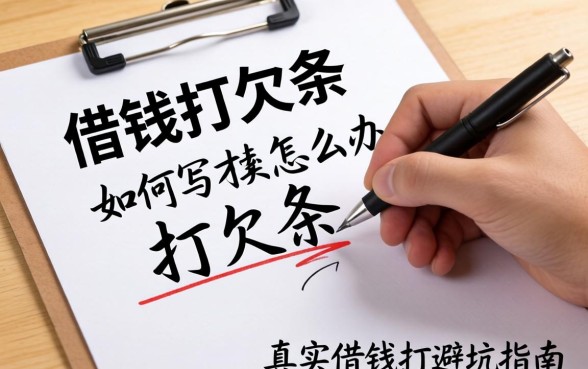 朋友借钱不打欠条怎么办？如何写才具有法律效力？真实借钱打欠条的避坑指南