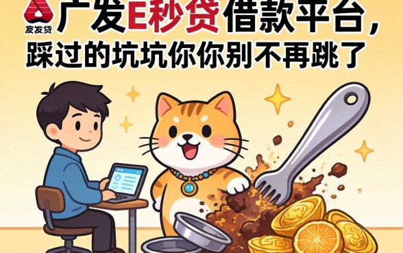 类似广发E秒贷的借款平台，我踩过的坑你别再跳了