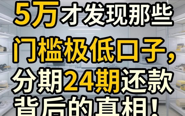 我借了5万才发现,那些号称门槛极低的口子,分期24期还款背后的真相