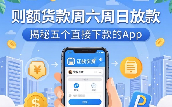 小额贷款周六周日放款，揭秘五个直接下款的app
