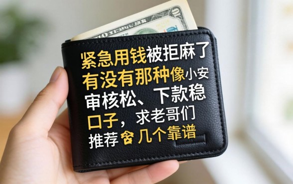 手头紧急用钱被拒麻了，有没有那种像小安钱包一样审核松、下款稳的口子？求老哥们推荐几个靠谱的！