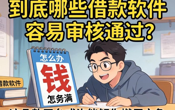 急需用钱怎么办?到底哪些借款软件容易审核通过?这几款平台或许能解你燃眉之急