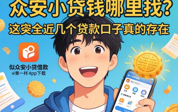 急需用钱哪里找?类似众安小贷借款app下载一样安全的贷款口子真的存在吗?这几个靠谱平台别错过