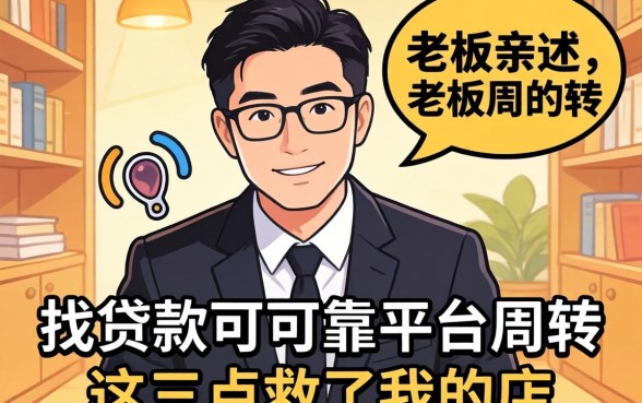 小老板亲述：找贷款可可靠平台周转，这三点救了我的店