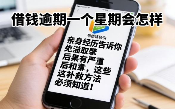 手机上借钱逾期一个星期会怎样?亲身经历告诉你后果有多严重,这些补救方法必须知道!