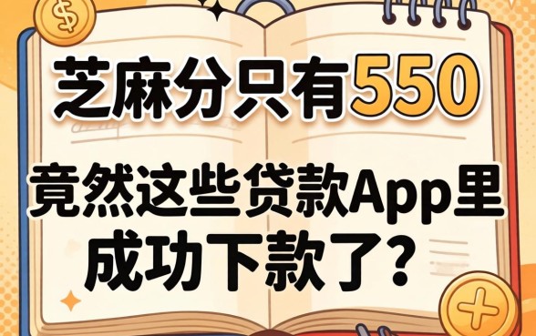 我芝麻分只有550，竟然在这些贷款app里成功下款了