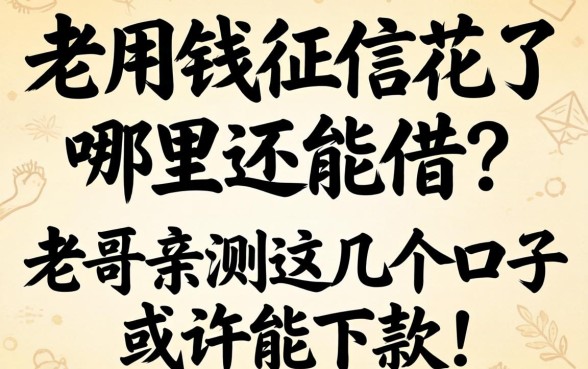 急用钱征信花了哪里还能借？老哥亲测这几个口子或许能下款！