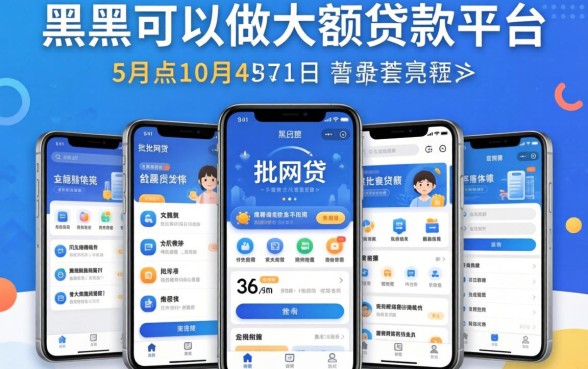 秒批网贷有哪些软件，陈列五个黑户可以做大额贷款平台