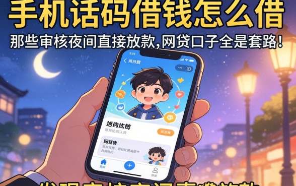 我试了根据手机话码借钱怎么借，发现那些不审核夜间直接放款的网贷口子全是套路