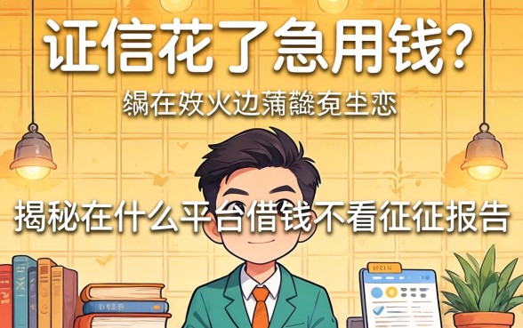 征信花了急用钱？揭秘在什么平台借钱不看征信报告的真相