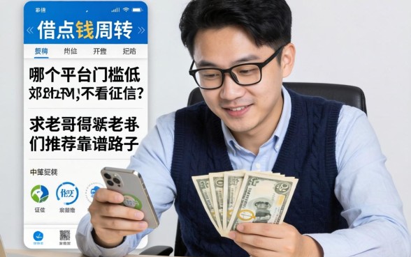 手头紧想借点钱周转，哪个平台门槛低又不看征信？求老哥们推荐靠谱路子！