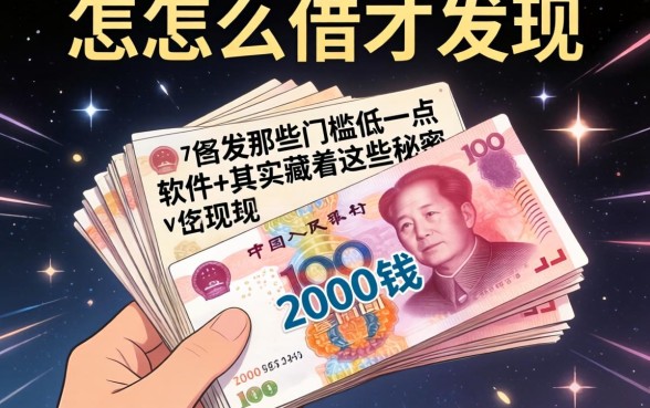 我借2000块钱怎么借才发现，那些门槛低一点的软件其实藏着这些秘密