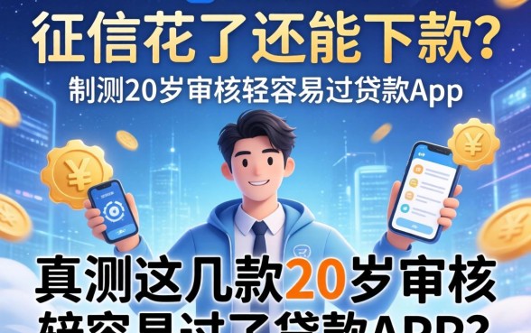 我征信花了还能下款？实测这几款20岁审核最容易过的贷款app