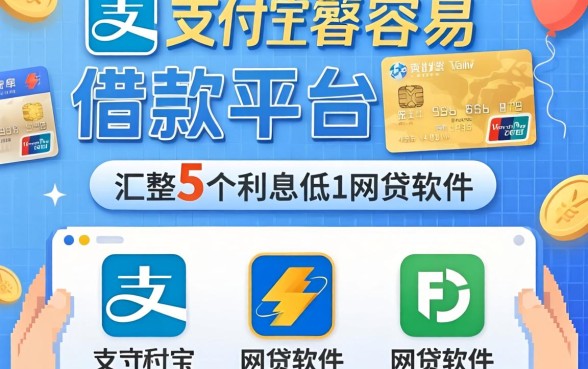 支付宝最容易借款的平台，汇整5个利息低的网贷软件