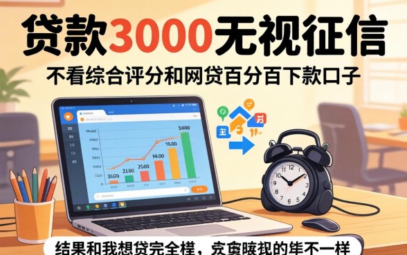 我试了贷款3000无视征信和不看综合评分的网贷百分百下款口子，结果和我想的完全不一样