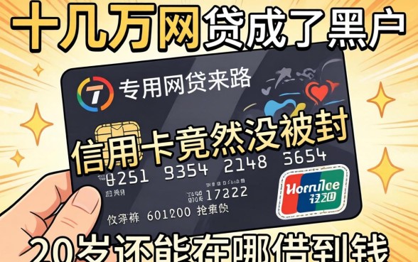 我欠了十几万网贷成了黑户，信用卡竟然没被封，20岁还能在哪借到钱