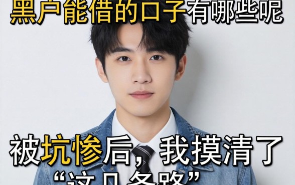 黑户能借的口子有哪些呢？被坑惨后我摸清了这几条路