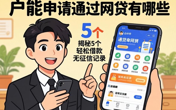 黑户能申请通过的网贷有哪些，揭秘5个轻松借款无征信记录的软件