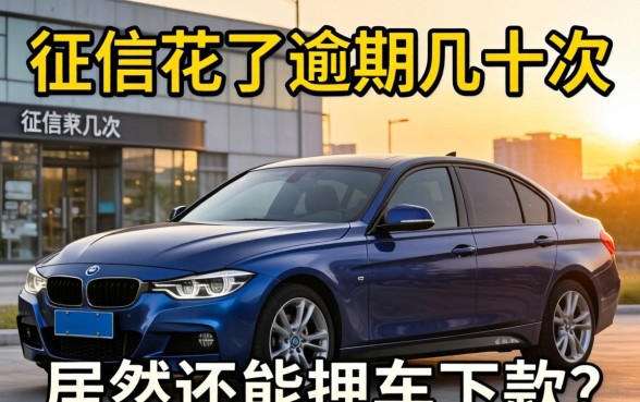 我征信花了逾期几十次，居然还能押车下款，这靠谱吗