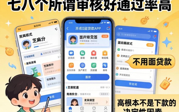 我试了七八个所谓审核好通过率高且不用面签的贷款app，发现芝麻分高根本不是下款的决定性因素