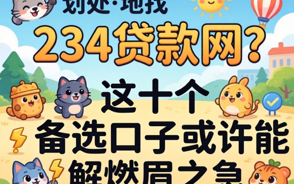 还在到处找234贷款网？这十个备选口子或许能解燃眉之急