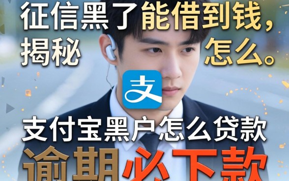 我征信黑了还能借到钱?揭秘支付宝黑户怎么贷款和逾期必下款的软件真相