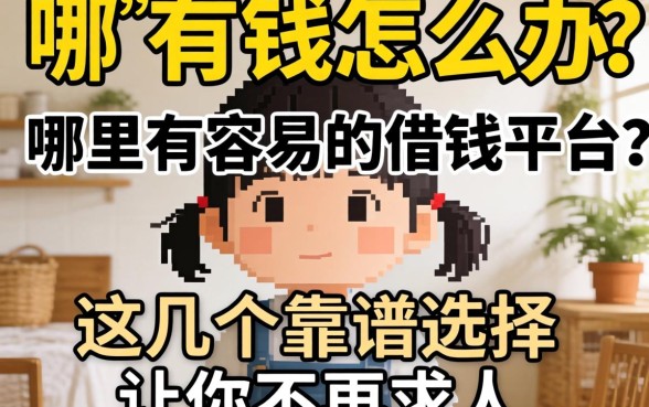 急需用钱怎么办？哪里有容易的借钱平台？这几个靠谱选择让你不再求人