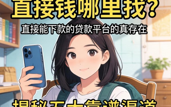 急需用钱哪里找？直接能下款的贷款平台真的存在吗？揭秘五大靠谱渠道