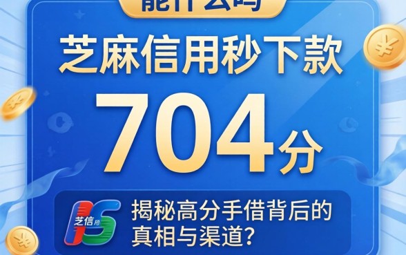 芝麻信用704分是什么水平？能秒下款吗？揭秘高分手借背后的真相与渠道