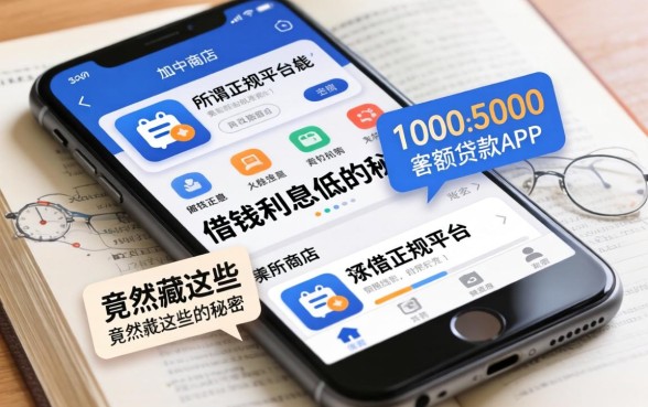 我翻烂了手机应用商店，发现那些所谓正规平台借钱利息低的秘密，竟然藏在这些1000至5000的小额贷款app里