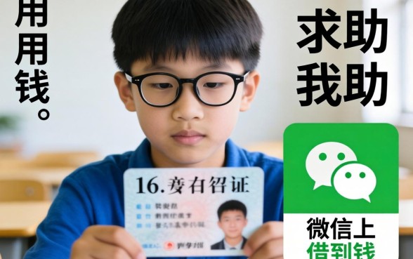 急用钱求助!16岁有身份证能在微信上借到钱吗?求靠谱路子!