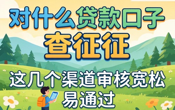 揭秘什么贷款口子不查征信，这几个渠道审核宽松易通过