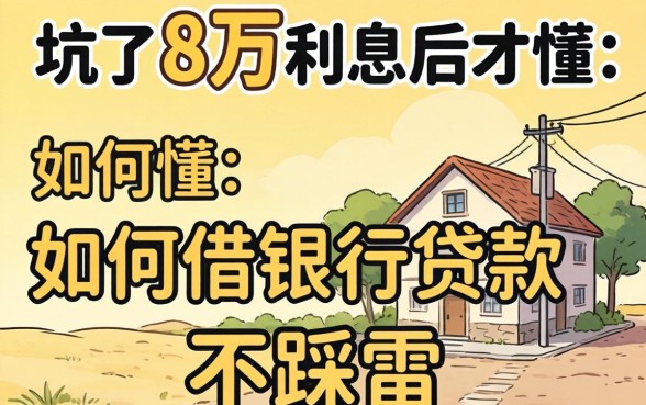 被坑了8万利息后才懂：如何借银行贷款不踩雷
