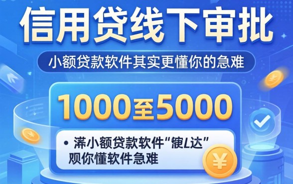 我亲测了信用贷线下审批，发现1000至5000的小额贷款软件其实更懂你的急难