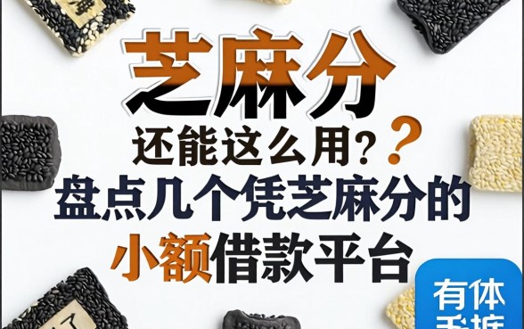 芝麻分还能这么用?盘点几个凭芝麻分的小额借款平台