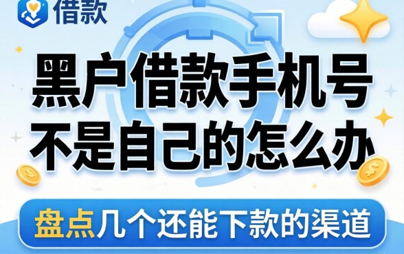 黑户借款手机号不是自己的怎么办？盘点几个还能下款的渠道