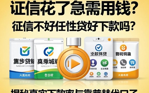 征信花了急需用钱？征信不好任性贷好下款吗？揭秘真实下款率与靠谱替代口子