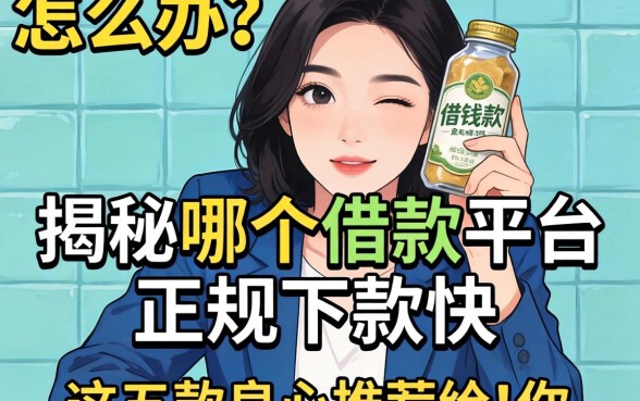 急需用钱怎么办？揭秘哪个借款平台正规下款快，这五款良心推荐给你