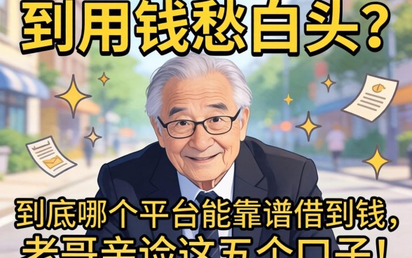 急用钱愁白头？到底哪个平台能靠谱借到钱，老哥亲测这五个口子！