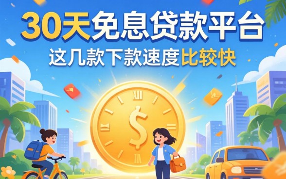 揭秘30天免息贷款平台：这几款下款速度比较快