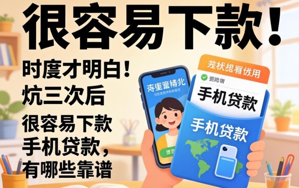被坑三次后才明白:很容易下款的手机贷款有哪些靠谱