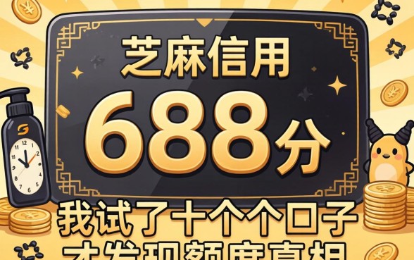 芝麻信用588分，我试了十几个口子才发现额度真相