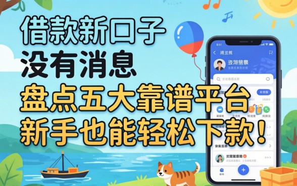 最近有什么借款新口子没有利息？盘点五大靠谱平台，新手也能轻松下款！