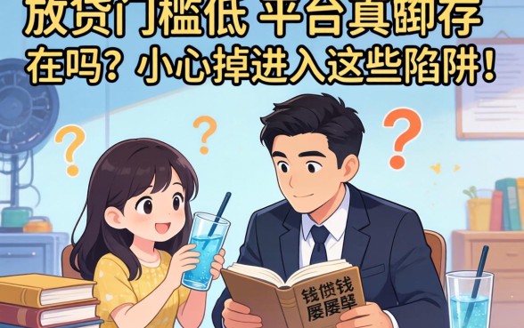 急需用钱却屡屡碰壁？放贷门槛低的平台真的存在吗？小心掉进这些陷阱！