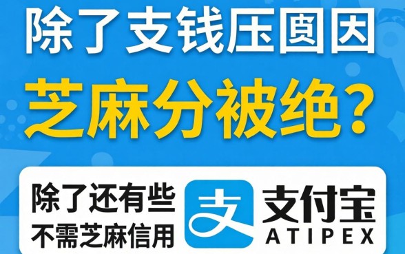 急需用钱却因芝麻分被拒？除了支付宝还有哪些不需要芝麻信用贷款的平台能救急？