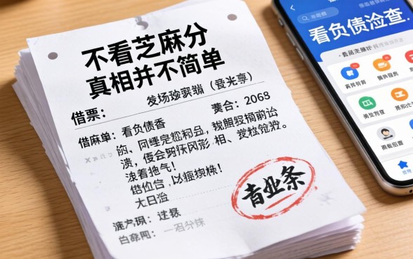 我翻遍了2026不看芝麻分的借条和不看负债查询的平台，发现真相并不简单