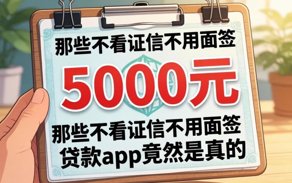 我借了5000元才发现，那些不看证信不用面签的贷款app竟然是真的