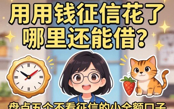 急用钱征信花了哪里还能借？盘点五个不看征信的小额口子