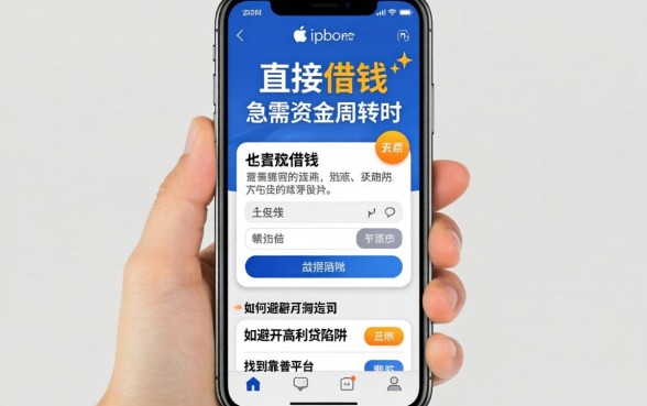 苹果手机也能直接借钱？急需资金周转时，如何避开高利贷陷阱找到靠谱平台？