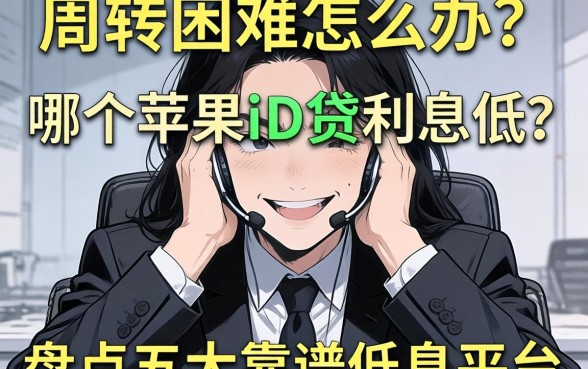 资金周转困难怎么办?哪个苹果id贷利息低?盘点五大靠谱低息平台